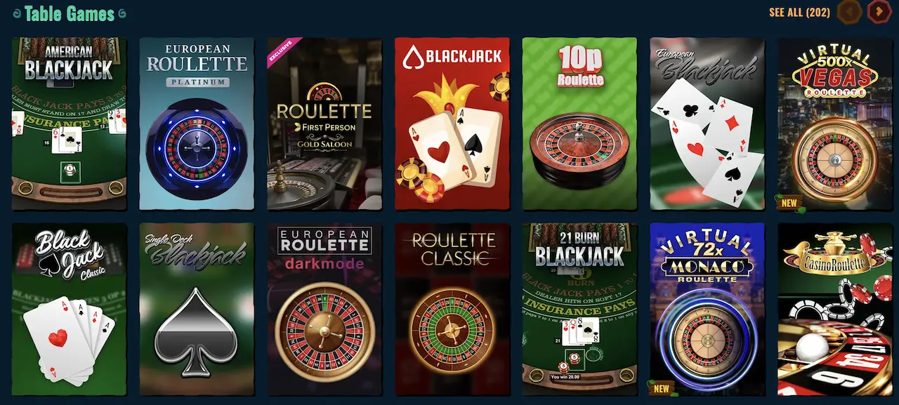 Spinanga Casino hry